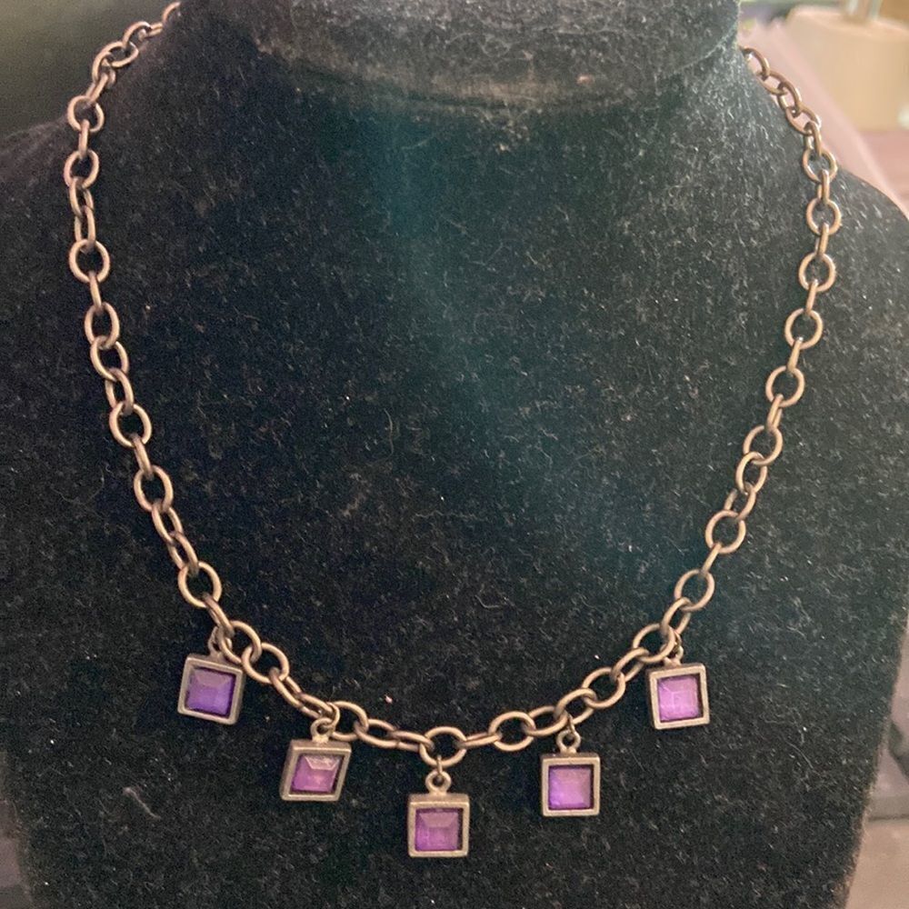 Jewels for Life Copper Tone Necklace with Purple Accents | Fashion Jewelry
